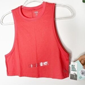 DSG Women’s Coral Cropped Muscle Tank Top Size XS NWT Summer Activewear